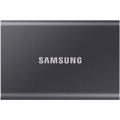 Samsung - T7 4TB External USB 3.2 Gen 2 Portable SSD with Hardware Encryption - Titan Gray Samsung - T7 4TB External USB 3.2 Gen 2 Portable SSD with Hardware Encryption - Titan Gray