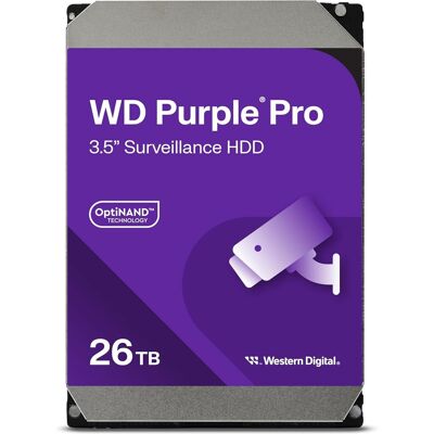 Western Digital - WD WD260PURP 26TB WD Purple Pro Surveillance Internal Hard Drive HDD - SATA 6 Gb/s, 512 MB Cache, 3.5" Western Digital - WD WD260PURP 26TB WD Purple Pro Surveillance Internal Hard Drive HDD - SATA 6 Gb/s, 512 MB Cache, 3.5"
