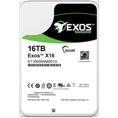 Seagate - Exos 16TB Enterprise HDD X16 SATA 6Gb/s 7200 RPM 256MB Cache 3.5" Internal Hard Drive ST16000NM001G - OEM Seagate - Exos 16TB Enterprise HDD X16 SATA 6Gb/s 7200 RPM 256MB Cache 3.5" Internal Hard Drive ST16000NM001G - OEM