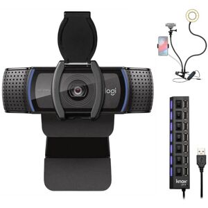 Logitech - C920S Pro HD Webcam Bundle with USB Hub and Ring Light Bundle Logitech - C920S Pro HD Webcam Bundle with USB Hub and Ring Light Bundle