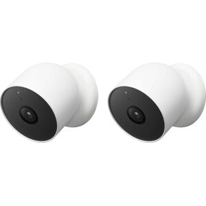 Google - Nest Cam 2 Pack Indoor/Outdoor Wire Free Security Cameras - Snow Google - Nest Cam 2 Pack Indoor/Outdoor Wire Free Security Cameras - Snow