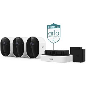 Arlo - Pro Outdoor Security Camera (6th Gen, 2025 Release) - Wireless, Rechareable Battery with Charging Station, 3-Cam - White Arlo - Pro Outdoor Security Camera (6th Gen, 2025 Release) - Wireless, Rechareable Battery with Charging Station, 3-Cam - White
