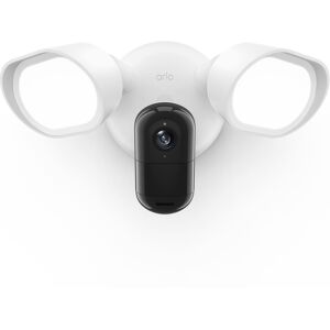 Arlo - Wired Floodlight Security Camera - 2K Video with HDR, 2000 Lumens, Integrated Siren, Color Night Vision - White Arlo - Wired Floodlight Security Camera - 2K Video with HDR, 2000 Lumens, Integrated Siren, Color Night Vision - White