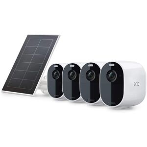Netgear - Arlo Essential Spotlight 4 Camera Security System with Solar Power Panel (White) Netgear - Arlo Essential Spotlight 4 Camera Security System with Solar Power Panel (White)