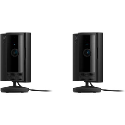 Ring - 2-Pack Indoor Plug-In 1080p Security Camera (2nd-Generation) with Privacy Cover - Black Ring - 2-Pack Indoor Plug-In 1080p Security Camera (2nd-Generation) with Privacy Cover - Black