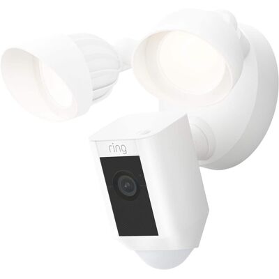 Ring - Floodlight Cam Plus Outdoor Wired 1080p Surveillance Camera - White Ring - Floodlight Cam Plus Outdoor Wired 1080p Surveillance Camera - White
