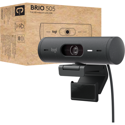 Logitech - Brio 505 Full HD Webcam with Auto Light Correction, Auto-Framing, Works with Microsoft Teams, Zoom, Google Meet - Graphite Logitech - Brio 505 Full HD Webcam with Auto Light Correction, Auto-Framing, Works with Microsoft Teams, Zoom, Google Meet - Graphite
