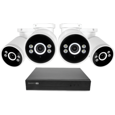 Swann - AdvancedX Series / NVR-8ADVANX / 1TB / 4x NHD-ADVANXB 4K Spotlight Bullet IP Cameras / Power over Ethernet (PoE) - Black Swann - AdvancedX Series / NVR-8ADVANX / 1TB / 4x NHD-ADVANXB 4K Spotlight Bullet IP Cameras / Power over Ethernet (PoE) - Black