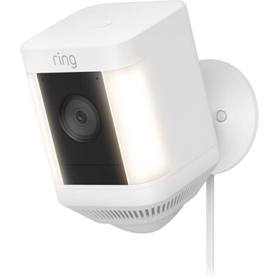 Ring - Spotlight Cam Plus Outdoor/Indoor 1080p Plug-In Surveillance Camera - White Ring - Spotlight Cam Plus Outdoor/Indoor 1080p Plug-In Surveillance Camera - White