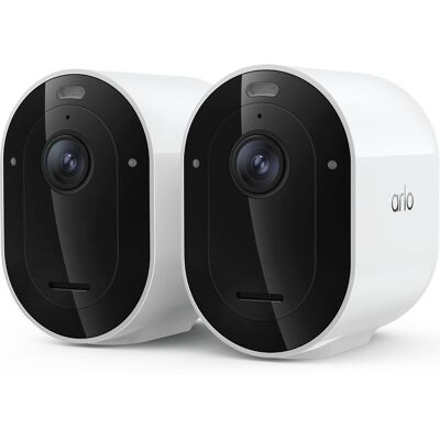 Arlo - Pro Outdoor Security Camera 2K HDR (6th Gen, 2025 Release) - Wireless, Rechargeable Battery, 2-Cam - White Arlo - Pro Outdoor Security Camera 2K HDR (6th Gen, 2025 Release) - Wireless, Rechargeable Battery, 2-Cam - White