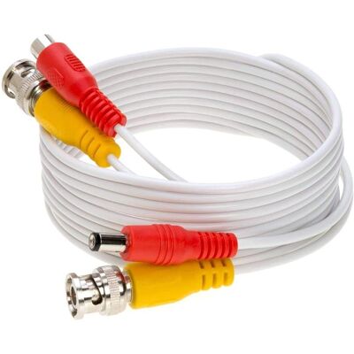 Cables Direct Online - 75FT Premade BNC Video Power Wire Extension Cable for CCTV, Security Camera DVR Surveillance System Plug & Play Cord - White Cables Direct Online - 75FT Premade BNC Video Power Wire Extension Cable for CCTV, Security Camera DVR Surveillance System Plug & Play Cord - White