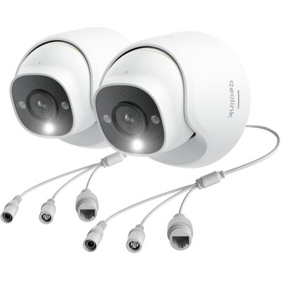 Reolink - 2-Camera Indoor/Outdoor Add On or Stand Alone Wired PoE 4K+ 12MP Security Dome IP Cameras, Smart AI Search, Spotlight - White Reolink - 2-Camera Indoor/Outdoor Add On or Stand Alone Wired PoE 4K+ 12MP Security Dome IP Cameras, Smart AI Search, Spotlight - White