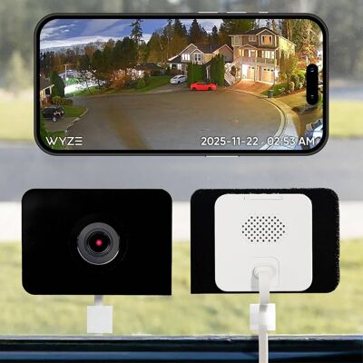 Wyze - Window Cam Indoor Plug-in 1080p HD Security Camera with Anti-Glare Design & Upgraded Color Night Vision - White Wyze - Window Cam Indoor Plug-in 1080p HD Security Camera with Anti-Glare Design & Upgraded Color Night Vision - White