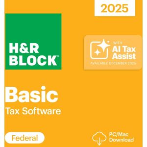 H&R Block - Tax Software Basic 2025 - Windows, Mac OS H&R Block - Tax Software Basic 2025 - Windows, Mac OS