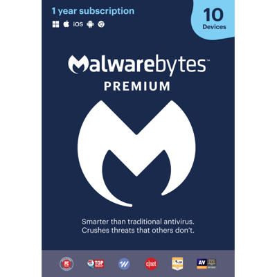 Malwarebytes - Premium Security - 10 Devices / 1 Year - Key Card - Windows Malwarebytes - Premium Security - 10 Devices / 1 Year - Key Card - Windows