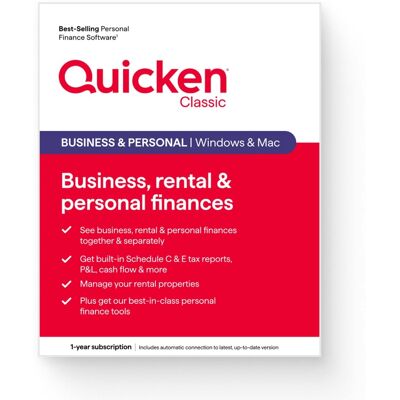 Quicken - Classic Business and Personal 1-Year Subscription - Mac OS, Windows, Android, Apple iOS Quicken - Classic Business and Personal 1-Year Subscription - Mac OS, Windows, Android, Apple iOS