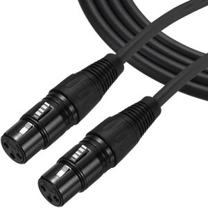 Unique Bargains - 2pcs 3 Pin XLR Female to Female Mic Cable for Stage Studio - Black Unique Bargains - 2pcs 3 Pin XLR Female to Female Mic Cable for Stage Studio - Black