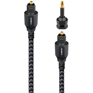 AudioQuest - Carbon Optical 9.8' Digital Toslink Fiber-Optic Cable + Mini-Adaptor with Toslink to Toslink Connectors - Gray on Black AudioQuest - Carbon Optical 9.8' Digital Toslink Fiber-Optic Cable + Mini-Adaptor with Toslink to Toslink Connectors - Gray on Black