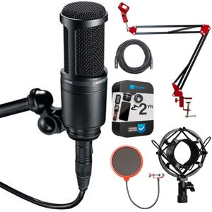 Audio-Technica - Side Address Cardioid Condenser Studio Microphone +Warranty + Accessories Bundle Audio-Technica - Side Address Cardioid Condenser Studio Microphone +Warranty + Accessories Bundle