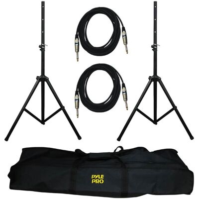 - PylePro Heavy-Duty Dual Speaker Stand - Black - PylePro Heavy-Duty Dual Speaker Stand - Black