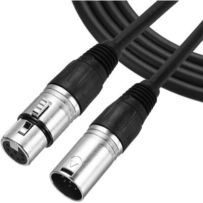 Unique Bargains - 7 Pin XLR Male to Female Adapter Microphone Cable for Stage Studio - Black Unique Bargains - 7 Pin XLR Male to Female Adapter Microphone Cable for Stage Studio - Black