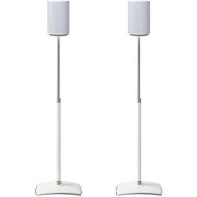 Sanus - Height-Adjustable Speaker Stands for Sonos Era 100 - Pair - White Sanus - Height-Adjustable Speaker Stands for Sonos Era 100 - Pair - White