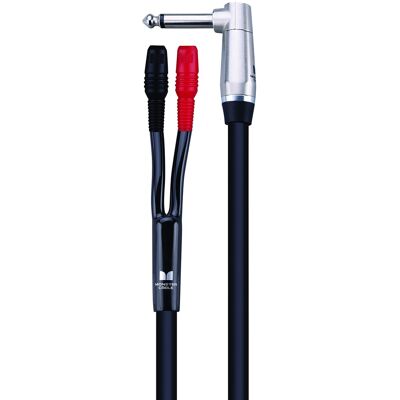 Monster Cable - Performer 600 3 Ft 1/4" TS to Faston Combo Amp Speaker Cable - Black Monster Cable - Performer 600 3 Ft 1/4" TS to Faston Combo Amp Speaker Cable - Black
