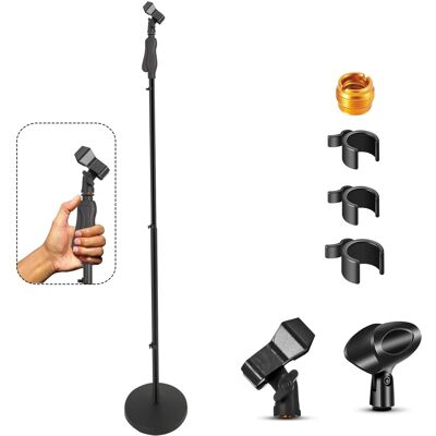 5 CORE - 5Core Universal Microphone Stand Height Adjustable 35 to 57" Round Base Floor Mic Holder Metal Build-MS RBL HND CLCH 5 CORE - 5Core Universal Microphone Stand Height Adjustable 35 to 57" Round Base Floor Mic Holder Metal Build-MS RBL HND CLCH