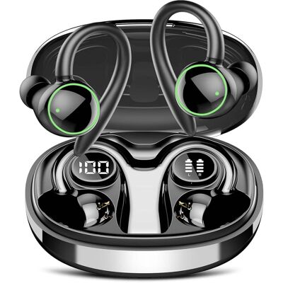 PRIMEPLUS - Wireless Earbuds, Bluetooth 5.4 Sport Earbuds with ENC Noise Cancelling Mic, 48H Playtime, Ear Hooks, Deep Bass - Black PRIMEPLUS - Wireless Earbuds, Bluetooth 5.4 Sport Earbuds with ENC Noise Cancelling Mic, 48H Playtime, Ear Hooks, Deep Bass - Black