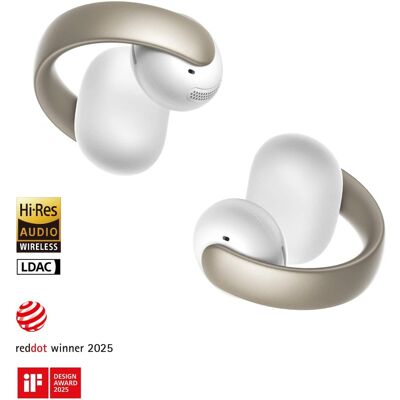 Soundcore - by Anker AeroClip Open-Ear Clip-On Earbud Headphones - Champagne Mist Soundcore - by Anker AeroClip Open-Ear Clip-On Earbud Headphones - Champagne Mist