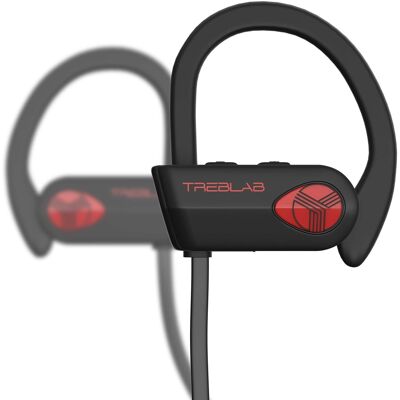 TREBLAB - XR500 Bluetooth Running Headphones, IPX7 Waterproof, Noise Cancelling, Secure-Fit, Wireless Sport Earbuds with Mic - Black TREBLAB - XR500 Bluetooth Running Headphones, IPX7 Waterproof, Noise Cancelling, Secure-Fit, Wireless Sport Earbuds with Mic - Black