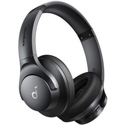 Soundcore - by Anker Q20i Over-Ear Headphones with Active Noise Cancelling, Deep Bass, and 40-Hour Playtime - Black Soundcore - by Anker Q20i Over-Ear Headphones with Active Noise Cancelling, Deep Bass, and 40-Hour Playtime - Black