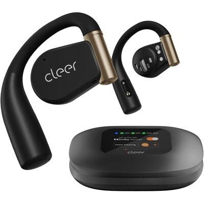 Cleer - ARC 3 Sports Pro Open-Ear Earbuds – Dolby Audio, 40Hr Battery, IPX7, HR Tracking, Wireless Case - Black Cleer - ARC 3 Sports Pro Open-Ear Earbuds – Dolby Audio, 40Hr Battery, IPX7, HR Tracking, Wireless Case - Black