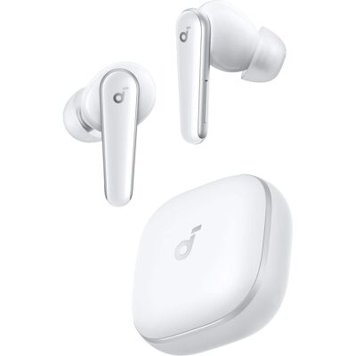 Soundcore - by Anker Liberty 5 Advanced In Ear Noise Cancelling Bluetooth Wireless Earbuds - White Soundcore - by Anker Liberty 5 Advanced In Ear Noise Cancelling Bluetooth Wireless Earbuds - White
