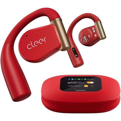 Cleer - ARC 3 Sports Pro Open-Ear Earbuds – Dolby Audio, 40Hr Battery, IPX7, HR Tracking, Wireless Case - Red Cleer - ARC 3 Sports Pro Open-Ear Earbuds – Dolby Audio, 40Hr Battery, IPX7, HR Tracking, Wireless Case - Red