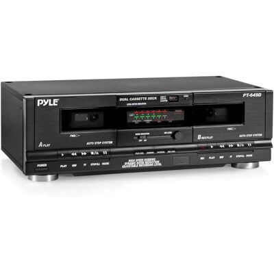 Pyle - Dual Cassette Deck - Black Pyle - Dual Cassette Deck - Black