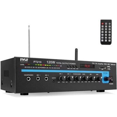 Pyle - Microphone PA Mono Amplifier - Black Pyle - Microphone PA Mono Amplifier - Black