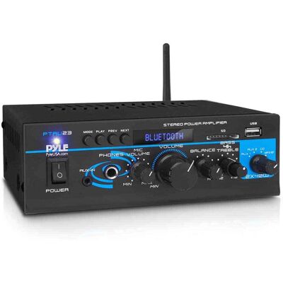 Pyle - Mini Stereo Power Amplifier - Black Pyle - Mini Stereo Power Amplifier - Black