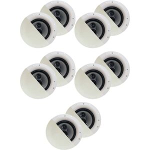 Acoustic Audio by Goldwood - CSic84 Frameless in Ceiling 8" Speaker 5 Pair Pack 3 Way Home Theater Speakers - Paintable White Acoustic Audio by Goldwood - CSic84 Frameless in Ceiling 8" Speaker 5 Pair Pack 3 Way Home Theater Speakers - Paintable White