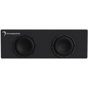 Diamond Audio - DESMB8DA Dual 8" Slot Vented Active Subwoofer Enclosure (2Ω) - Black/Gray Diamond Audio - DESMB8DA Dual 8" Slot Vented Active Subwoofer Enclosure (2Ω) - Black/Gray