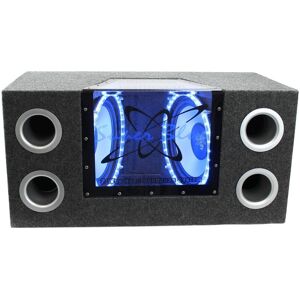 Pyramid - BNPS102 10" 1000W Dual Car Audio Subwoofers w/Bandpass Box and Neon - Black Pyramid - BNPS102 10" 1000W Dual Car Audio Subwoofers w/Bandpass Box and Neon - Black