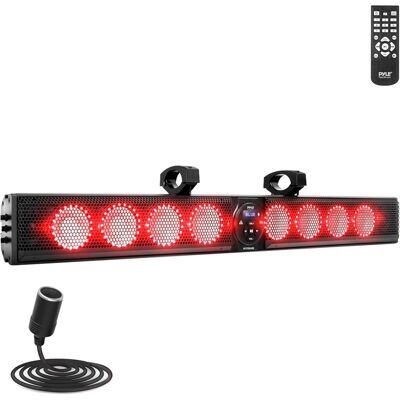 Pyle - PATVSB4600 46" Aluminum Alloy Sound Bar, AUX/BT/USB/RGB Lights, 8 x 30W Power Pyle - PATVSB4600 46" Aluminum Alloy Sound Bar, AUX/BT/USB/RGB Lights, 8 x 30W Power