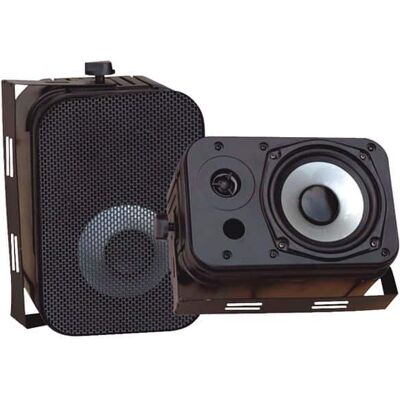 Pyle - PDWR40B 5.25" 300 Watt Dual Waterproof Wall/Ceiling Outdoor Speaker ( Pair) - Black Pyle - PDWR40B 5.25" 300 Watt Dual Waterproof Wall/Ceiling Outdoor Speaker ( Pair) - Black