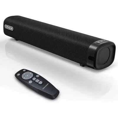 TOPVISION - 50-Watt Bluetooth Soundbar with 3-D Surround Sound, Multiple Input Modes and Slim Space-Saving Design - Black TOPVISION - 50-Watt Bluetooth Soundbar with 3-D Surround Sound, Multiple Input Modes and Slim Space-Saving Design - Black