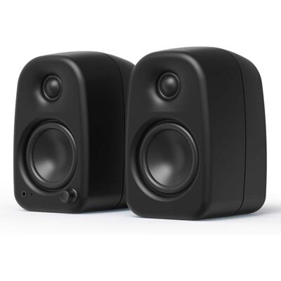 Kanto - UKI Bluetooth Desktop Speakers - Pair - Black Kanto - UKI Bluetooth Desktop Speakers - Pair - Black