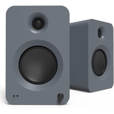 Kanto - REN Powered Bluetooth Bookshelf Speakers - Pair (Matte Grey) - Gray Kanto - REN Powered Bluetooth Bookshelf Speakers - Pair (Matte Grey) - Gray