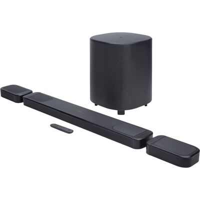 JBL - BAR1000MK2 7.1.4-channel soundbar with detachable surround speakers, Multibeam, Dolby Atmos and DTS:X - Black JBL - BAR1000MK2 7.1.4-channel soundbar with detachable surround speakers, Multibeam, Dolby Atmos and DTS:X - Black
