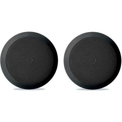 Pyle - PDIC81RDBK 250W 8 Inch Flush In-Wall In-Ceiling Speakers (6 Pairs) - Black Pyle - PDIC81RDBK 250W 8 Inch Flush In-Wall In-Ceiling Speakers (6 Pairs) - Black