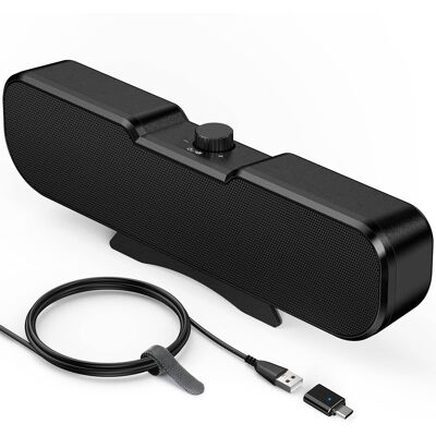 Dazzed Corner - Computer Speakers for Desktop PC Monitor, Easy Volume Knob - Black Dazzed Corner - Computer Speakers for Desktop PC Monitor, Easy Volume Knob - Black