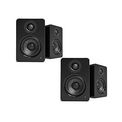 Pair of Kanto YU2 Powered Desktop Speakers - 3 Composite Driver 3/4 Silk Dome Tweeter - Bundle - Gloss Black Pair of Kanto YU2 Powered Desktop Speakers - 3 Composite Driver 3/4 Silk Dome Tweeter - Bundle - Gloss Black